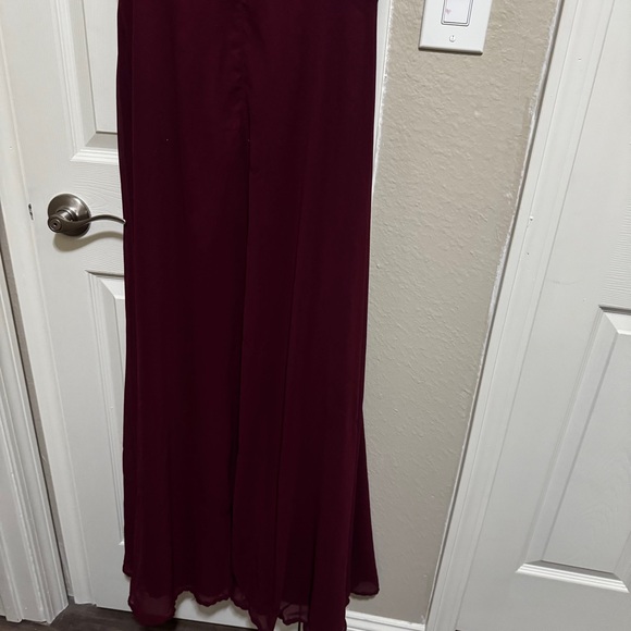 BHLDN Elegant Burgundy Sleeveless Dress - Picture 11 of 12